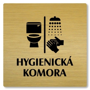 Hygienická komora, 118x118mm, zlatá, Nevada
